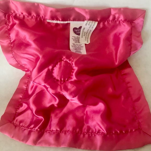 Parent's Choice: Baby Girl Elephant Pink/Gray Floral Satin Edge Security Blanket - Picture 6 of 7